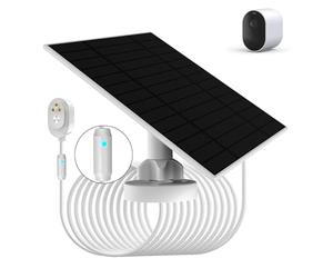 Actualizado, con advertencia de carga luz respiratoria. Panel solar de 6 W compatible con cámaras Arlo Ultra, Ultra2/2XL, Pro3/4/4X/5, GO2, Floodlight, fácil instalación, IP66 resistente al agua, 4 m