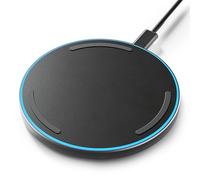 【Actualizado】tigratigro Cargador inalámbrico 20 W, placa de carga rápida inalámbrica compacta y antideslizante, estación de carga para iPhone y Samsung (DH16 - Negro)