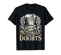 Actually I Had My Doubts Estudiante de Graduación - Camiseta gráfica económica, Hombre, Negro, L