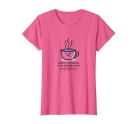 Actualmente fingiendo ser una Persona matutina Café Humor Camiseta, Mujer, Rosa Jaspeado, XL