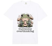 Actualmente Pensando Demasiado en la Salud Mental de Frog Coffee Comfort Colors Adult Heavyweight T-Shirt