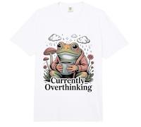 Actualmente Pensando Demasiado en la Salud Mental de Frog Coffee Comfort Colors Adult Heavyweight T-Shirt