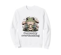 Actualmente Pensando Demasiado en la Salud Mental de Frog Coffee Sudadera