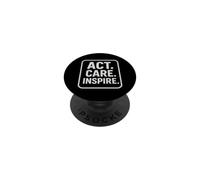 Actuar, cuidar, Inspirar | Idea de Regalo para el Día Internacional de los Voluntarios PopSockets PopGrip Adhesivo