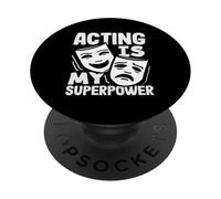 Actuar es mi superpoder Musicales Amantes musicales PopSockets PopGrip Adhesivo