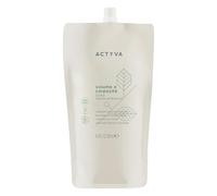 Actyva Acondicionador para cabello fino con efecto de volumen con linaza, sin silicona, 500 ml