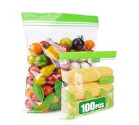Acual 100 Bolsas Congelación Reutilizables Grandes Sin BPA 1.1L & 4.5L