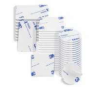 Acual 50 Almohadillas Adhesiva Extrafuerte Doble Cara,Cinta Adhesiva Doble Cara Impermeable,Cinta Adhesiva de Espuma para Montaje en Pared,Alfombra,Póster,Espejos,3 Formas(Cuadrado/Redondo/Rectángulo)