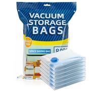 Acual Bolsas Vacio Ropa 6 Piezas - 100x80cm Vacuum Storage Bags Viaje Reutilizables con Doble Cremallera y Triple Válvula Hermética - Ahorro Espacio para Edredones, Almohadas, Mantas y Maletas