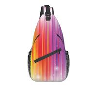 Acuarela Abstracta Colorido Rainbow Cross Chest Bag Diagonalmente Sling Mochila Crossbody Bandolera Viajes Senderismo Mochilas para Hombres Mujeres
