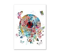 Acuarela abstracta ojo anatomía educación carteles nórdicos e impresiones cuadro sobre lienzo for pared cuadros de medicina decoración habitación médico(E,A4 21X30 cm Unframed)