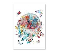 Acuarela abstracta ojo anatomía educación carteles nórdicos e impresiones cuadro sobre lienzo for pared cuadros de medicina decoración habitación médico(B,A4 21X30 cm Unframed)