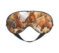 Acuarela Animal Caballo Impreso, Cubreojos completos Antifaz bloqueador de luz Antifaz para dormir Antifaz suave con los ojos vendados Noche