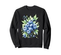 Acuarela Arándano Fruta Patrón Verano Diseño Sudadera