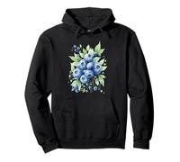 Acuarela Arándano Fruta Patrón Verano Diseño Sudadera con Capucha