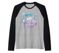 Acuarela Arte Terapia Creative Mindfulness Alivio del estrés Camiseta Manga Raglan