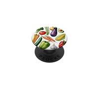 Acuarela Arte Vegetal Cocina Jardín Produce Diseño PopSockets PopGrip Adhesivo