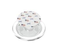 Acuarela Bandera de Estados Unidos y Lazo Azul 4 de Julio Rojo, Blanco y Azul PopSockets PopGrip para MagSafe