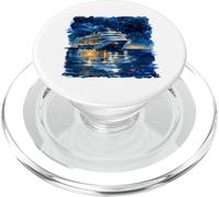 Acuarela Barco Crucero Cielo Noche Océ PopSockets PopGrip para MagSafe