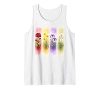Acuarela Botánico Primavera Verano Flores Camiseta sin Mangas