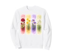 Acuarela Botánico Primavera Verano Flores Sudadera