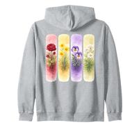 Acuarela Botánico Primavera Verano Flores Sudadera con Capucha