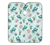 Acuarela Cactus Flor De Cactus Barbero Capas Ligera Barberos Delantal Impermeable Capas De Corte Peluqueria Para Peluquero Niños Peluquería 140X168Cm