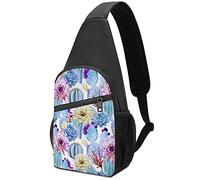 Acuarela Cactus Sling Bag Crossbody Hombro Viaje Cofre Mochila Senderismo Mochila para Deportes Compras Trabajo