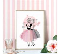 Acuarela Chicas Lona arte carteles e impresiones Imágenes de la pared Para la habitación de la muchacha Decoración de pared de giclee sin marco PTCG001-M