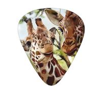 Acuarela Ciervo Jirafa,12 púas de guitarra, 3 grosores diferentes para guitarra acústica, bajo y ukelele