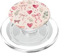 Acuarela Corazones Románticos Arcos Floral Valentine PopSockets PopGrip para MagSafe