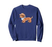 Acuarela Cowboy Dachshund Baby Blue Western Sudadera