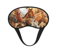 Acuarela de animal caballo impresa, Cubiertas oculares completas, antifaces para dormir que bloquean la luz, orejeras opacas para dormir