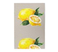 Acuarela de Frutas de Verano, Limones, Hojas de Lirio, Rompecabezas de 1000 Piezas, Rompecabezas de Madera para Toda la Familia, decoración de Pared para Adultos y Adolescentes.