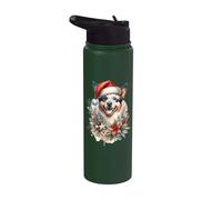 Acuarela de perro de ganado australiano de cola australiana Stainless Steel Insulated Water Bottle