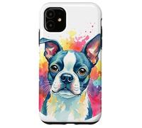 Acuarela de Perro Lindo Boston Terrier Carcasa para iPhone 11