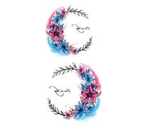 Acuarela Flora lavanda tatuajes falsos impermeables temporales mujeres brazo pecho tobillo pegatinas arte corporal tatuaje pegatinas(003)