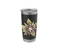 Acuarela Floral Jardinería Ilustración Vaso térmico de acero inoxidable de doble pared
