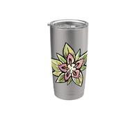 Acuarela Floral Jardinería Ilustración Vaso térmico de acero inoxidable de doble pared