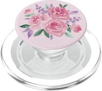 Acuarela Floral Rosa PopSockets PopGrip para MagSafe