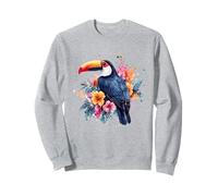 Acuarela Floral Tucán Pájaro Flores Tropicales Vibes Ver Sudadera