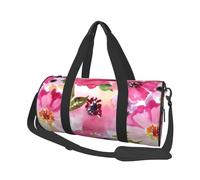 Acuarela Flores Rosa Fucsia, Bolsa de Viaje de Gran Capacidad, Bolso Redondo, Bolsa de Viaje Deportiva, Bolsa de Mano, Bolsa de Fitness