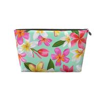 Acuarela Flores Tropicales Plumeria Floral, Bolsa de artículos de tocador Bolsa de Maquillaje Bolsa de cosméticos Bolsa de artículos de tocador de Viaje portátil