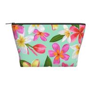 Acuarela Flores Tropicales Plumeria Floral, Bolsa de artículos de tocador Bolsa de Maquillaje Bolsa de cosméticos Bolsa de artículos de tocador de Viaje portátil