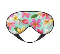 Acuarela Flores Tropicales Plumeria Floral, Cubreojos completos Antifaz bloqueador de luz Antifaz para dormir Antifaz suave con los ojos vendados Noche