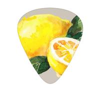 Acuarela Fruta de verano Limones Hojas slich,12 púas de guitarra, 3 grosores diferentes para guitarra acústica, bajo y ukelele