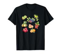 Acuarela Frutas Cerezas Limones Verano Camiseta