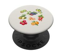 Acuarela Frutas Cerezas Limones Verano PopSockets PopGrip Adhesivo