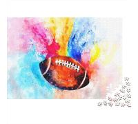 Acuarela fútbol Arte Puzzle 1000 Piezas De Cartón Grueso Conjunto De Rompecabezas Anti Estrés Adultos para Actividad Fuzzle Después De La Escuela como Regalo Original 38x26cm/1000pcs