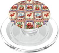 Acuarela Granada Fruta Patrón Verano Estética PopSockets PopGrip para MagSafe